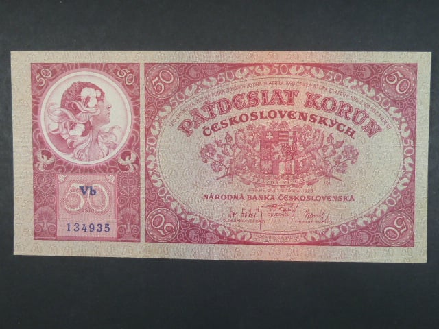 50 Kč 1.10.1929, serie Vb