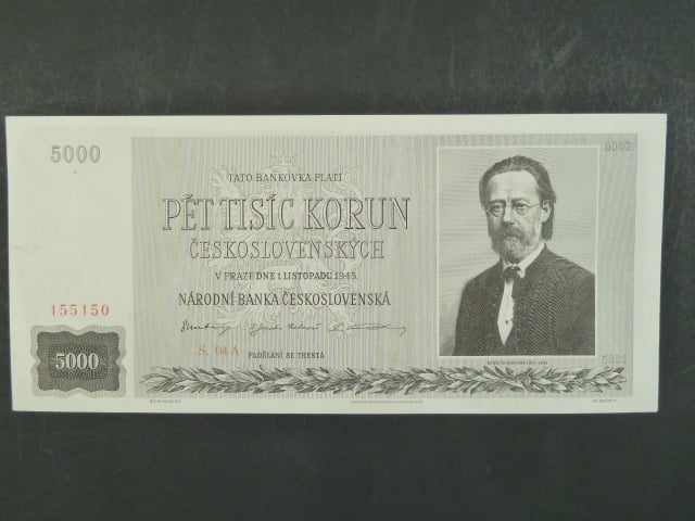 5000 Kčs 1.11.1945 série 04 A