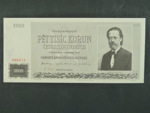 5000 Kčs 1.11.1945 série 17 A