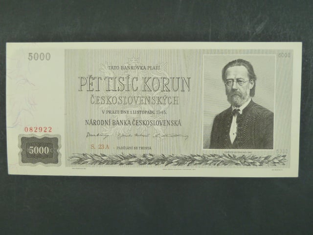 5000 Kčs 1.11.1945 série 23 A