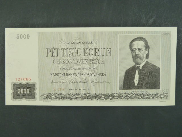 5000 Kčs 1.11.1945 série 21 A