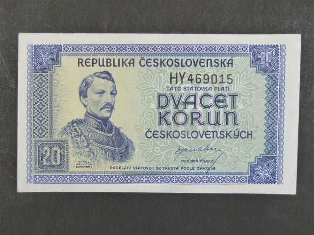 20 Kčs 1945 série HY
