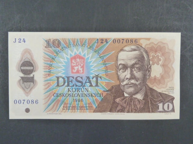 10 Kčs 1986 s. J 24