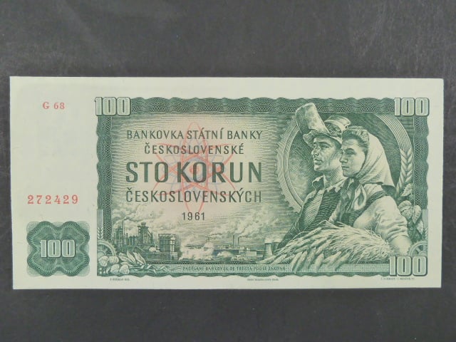 100 Kčs 1961 série G 68, číslovač 1c
