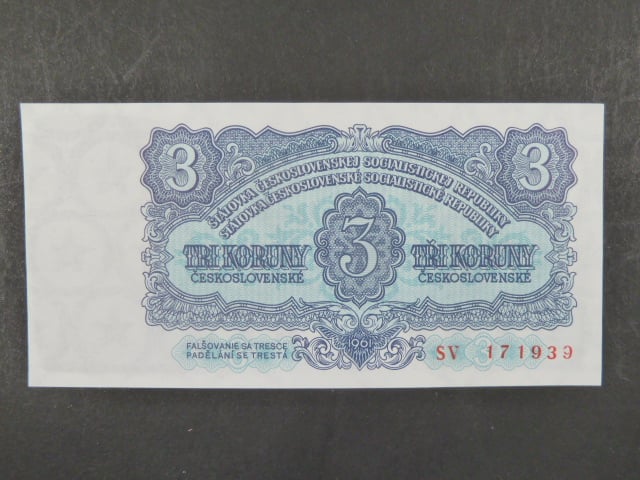 3 Kčs 1961 série SV
