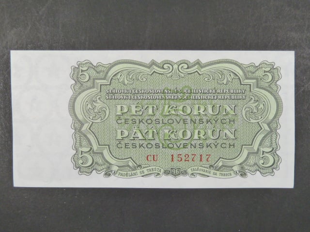 5 Kčs 1961 série CU