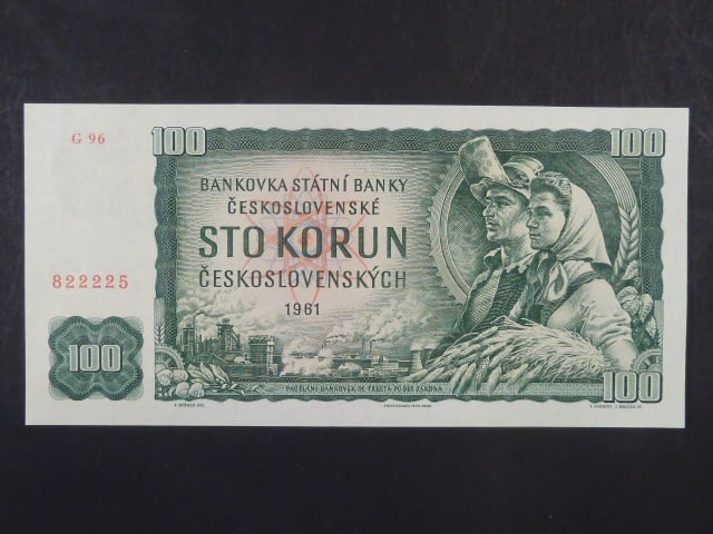 100 Kčs 1961 série G 96, číslovač 1c