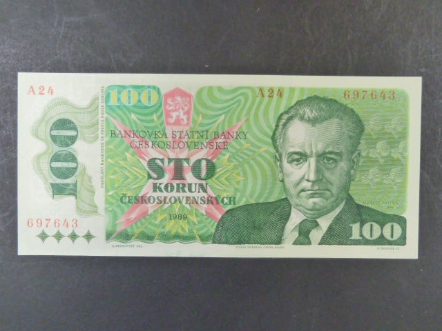 100 Kčs 1989 s. A 24