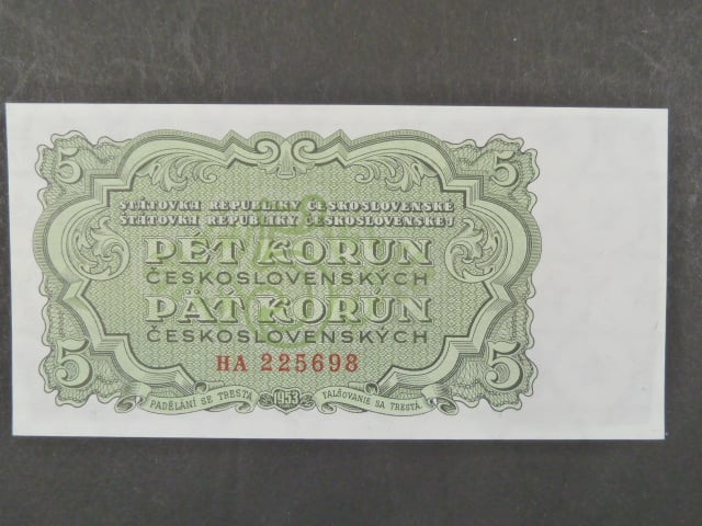 5 Kčs 1953 série HA, tiskárna STC Praha
