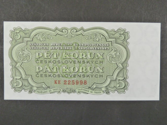 5 Kčs 1953 série KE, tiskárna STC Praha