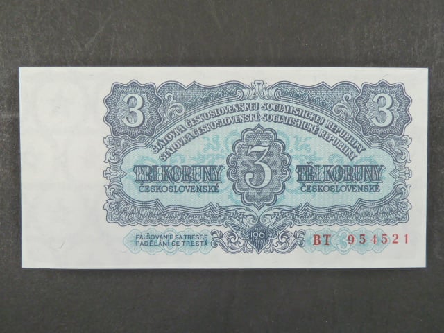 3 Kčs 1961 s, BT