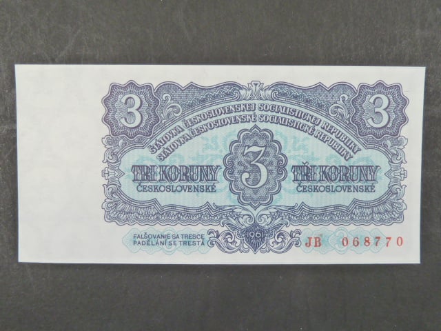 3 Kčs 1961 s, JB