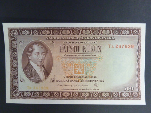 500 Kčs 12.3.1946 série Ta