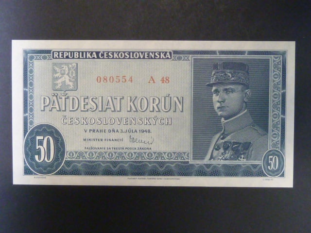 50 Kčs 3.7.1948, serie A 48