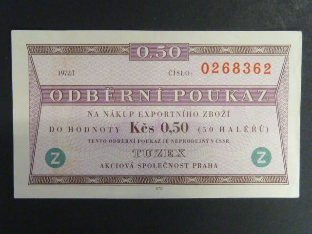 0,50 TKčs 1972 / I "Z", K.Š.K. 40b