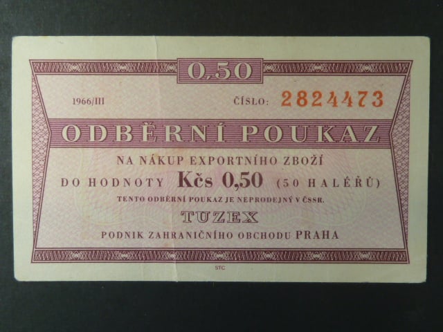 0,50 TKčs 1966 / III, K.Š.K. 33/2b