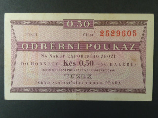 0,50 TKčs 1966 / III, K.Š.K. 33/2b