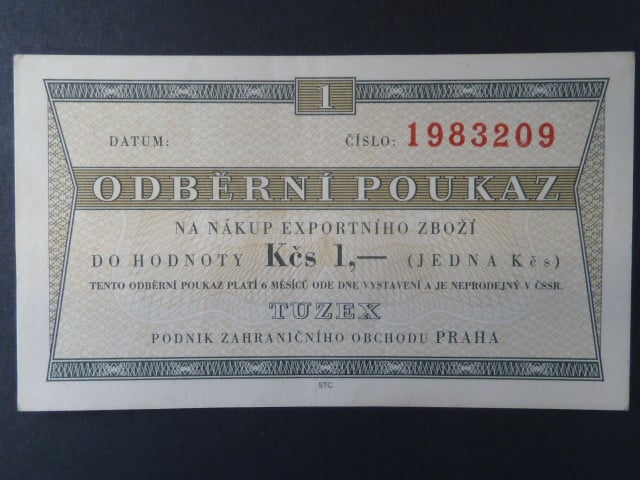 1 TKčs bez data, číslovač 7.mi místný, K.Š.K. 34/1b