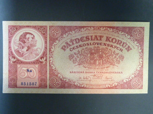 50 Kč 1.10.1929, serie Sa