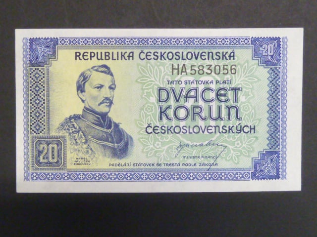 20 Kčs 1945 série HA