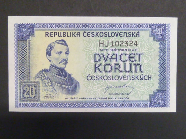 20 Kčs 1945 série HJ