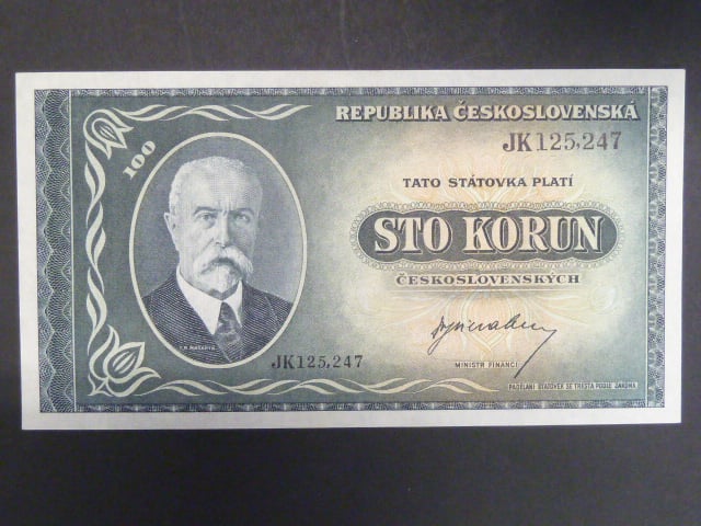 100 Kčs 1945 série JK