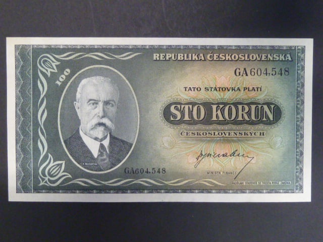 100 Kčs 1945 série GA