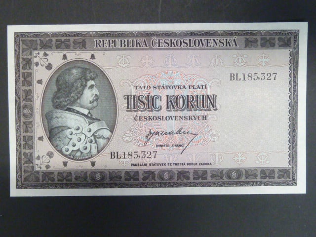 1000 Kčs 1945 série BL