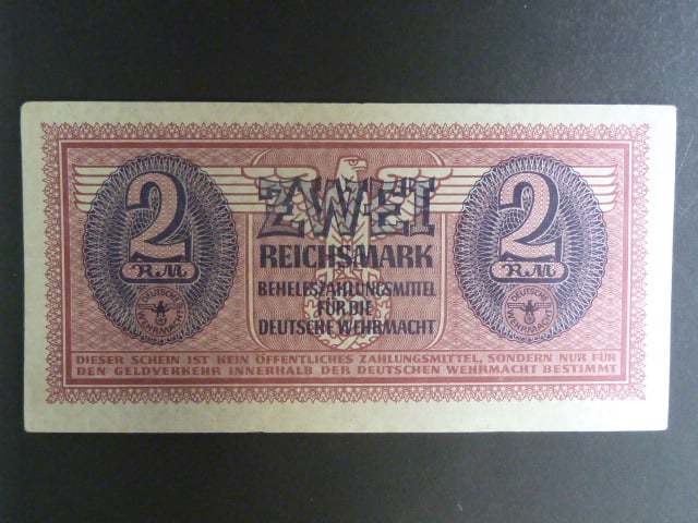 vydání pro Wehrmacht 1940/42, 2 Reichsmark b.d., Ros. DWM-7