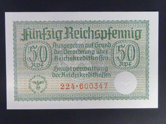 vydání pro obsazené území 1939-45, 50 Reichspfennig, Ros. ZWK-1a