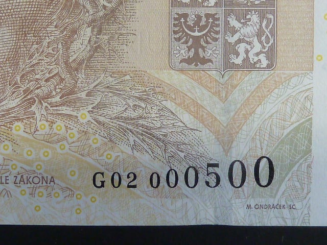 500 Kc 2009 s. G 02 000500, Baj. CZ 25