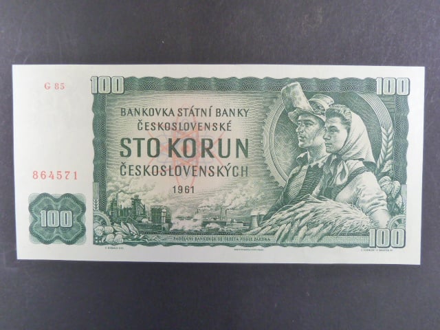 100 Kčs 1961 série G 85, číslovač 1c