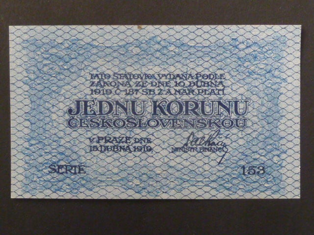 1 Kč 15. 4. 1919, s.153