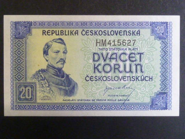 20 Kčs 1945 série HM