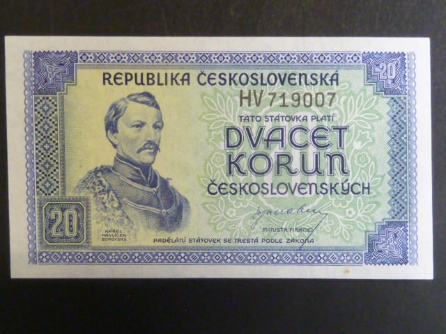 20 Kčs 1945 série HV