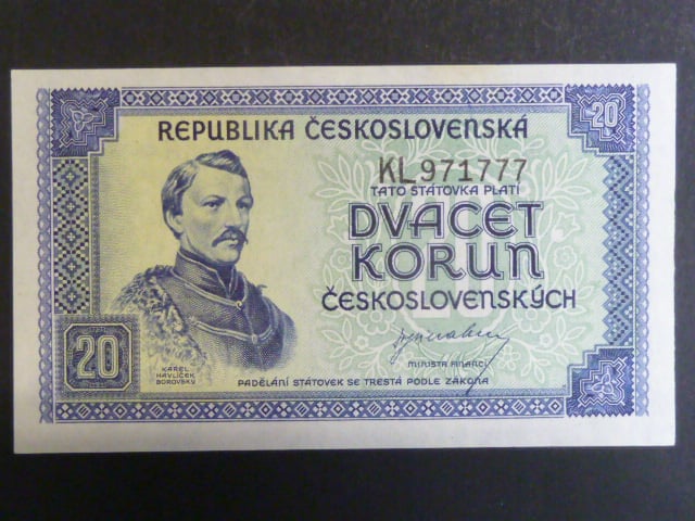 20 Kčs 1945 série KL