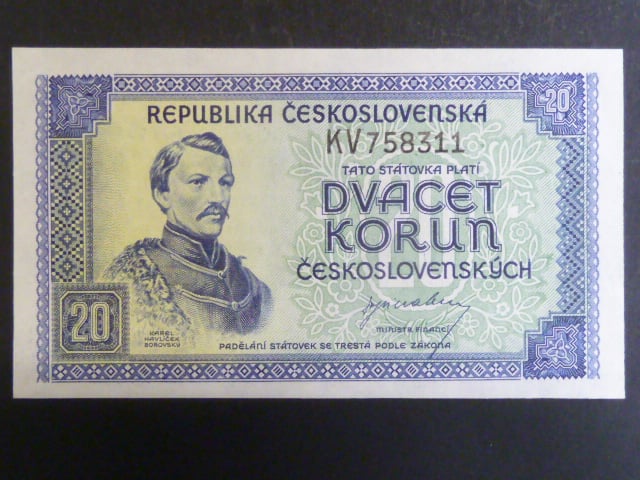 20 Kčs 1945 série KV