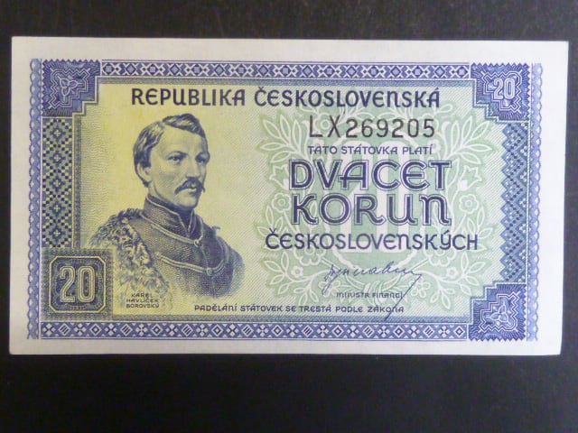 20 Kčs 1945 série LX