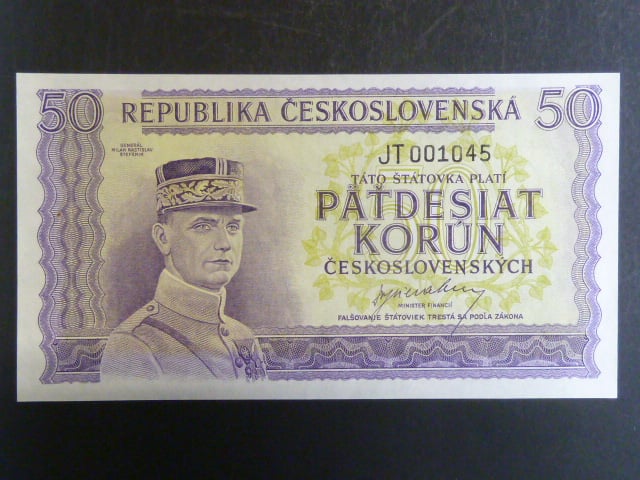 50 Kčs 1945 série JT