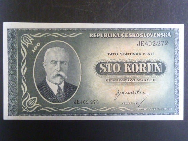 100 Kčs 1945 série JE