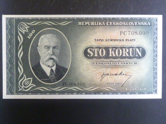 100 Kčs 1945 série PC