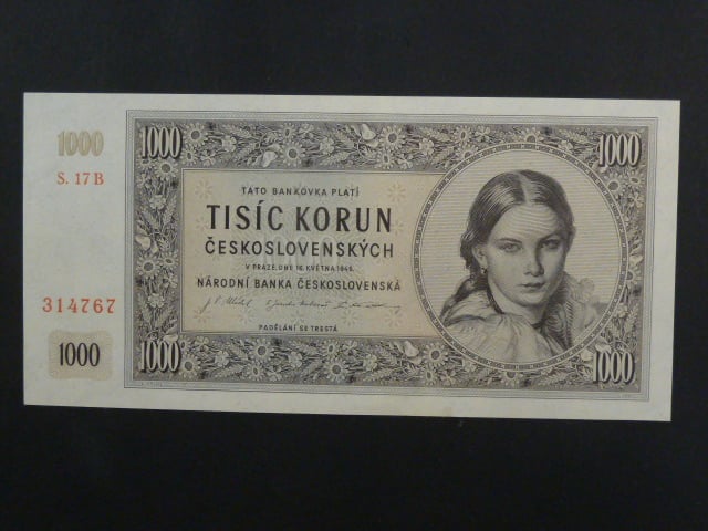 1000 Kčs 16.5.1945 série B 17