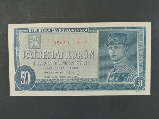 50 Kčs 3.7.1948, serie A 47