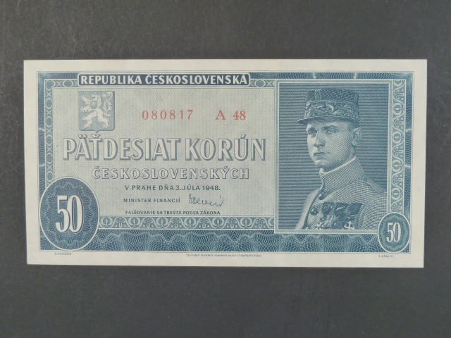 50 Kčs 3.7.1948, serie A 48