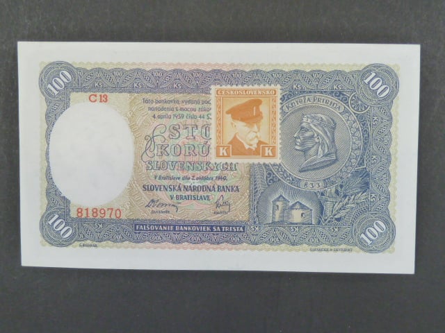 100 Ks 7.10.1940 I.vydání, kolkovaná série C13