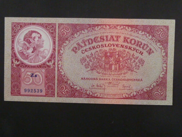 50 Kč 1.10.1929, serie Za