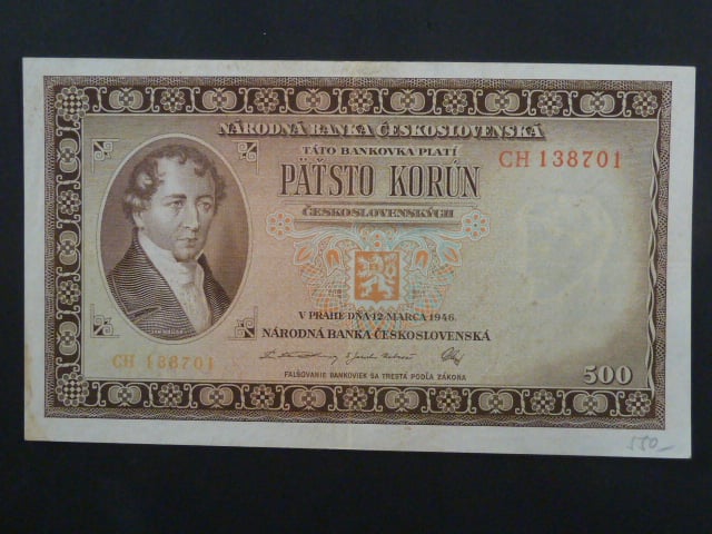 500 Kčs 12.3.1946 série CH