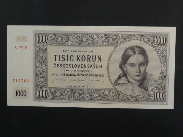 1000 Kčs 16.5.1945 série E 27