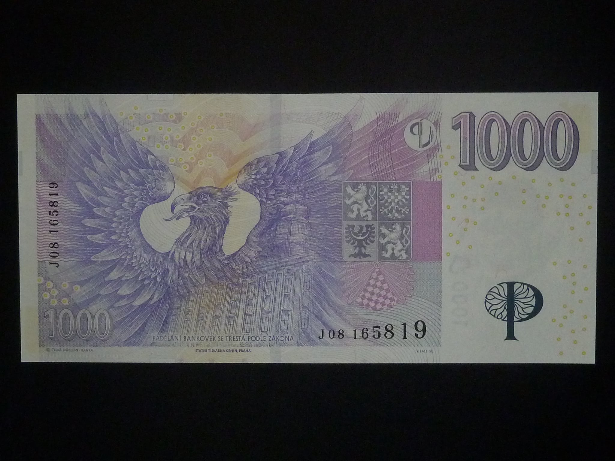 1000 Kč 2008 série J 08