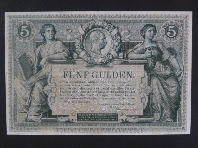5 Gulden 1.1.1881 série 16, Ri. 144
